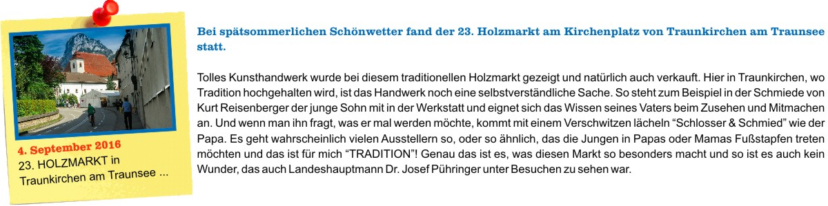 O Fotomagazin / Traunkirchner Holzmarkt 2016
